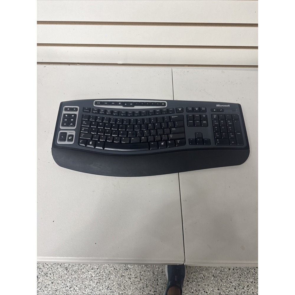 Microsoft Wireless Laser Keyboard 5000 Model#1074 Ergonomic No Dongle WORKS Nice